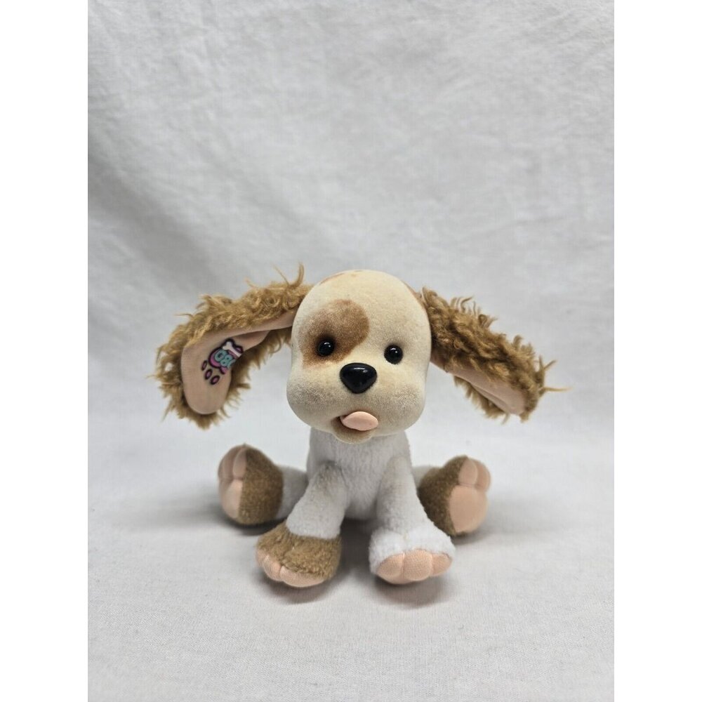 Tyco Doggie Bag Doggies Flocked 5” Plush Brown And White Dog